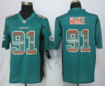 2015 New Nike Miami Dolphins -91 Wake Green Strobe Limited Jersey