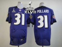 Nike Ravens -31 Bernard Pollard Purple Team Color Super Bowl XLVII Stitched NFL Elite Jersey