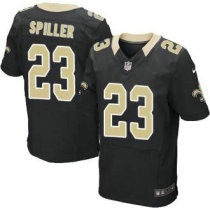 Nike New Orleans Saints -23 C J Spiller Black Team Color Stitched NFL Elite Jersey