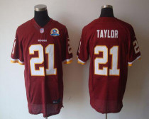 Nike Washington Redskins -21 Sean Taylor Burgundy Red Team Color With Hall of Fame 50th Patch Men's