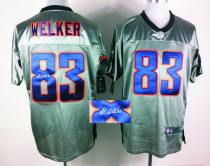 Autographed Nike Denver Broncos #83 Wes Welker Grey Shadow Men's Stitched NFL Elite Jersey
