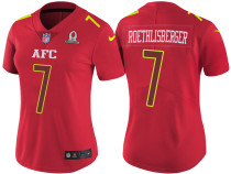 WOMEN'S AFC 2017 PRO BOWL PITTSBURGH STEELERS #7 BEN ROETHLISBERGER RED GAME JERSEY