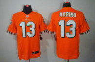 Nike Dolphins -13 Dan Marino Orange Alternate Stitched NFL Elite Jersey
