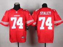 Nike San Francisco 49ers #74 Joe Staley Red Team Color Men‘s Stitched NFL Elite Jersey