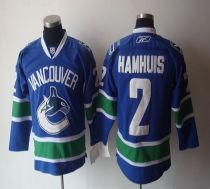 Vancouver Canucks -2 Hamhuis Blue Stitched NHL Jersey