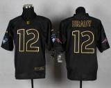Nike New England Patriots -12 Tom Brady Black Gold No Fashion Mens Stitched NFL Elite Jersey