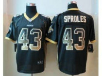 NEW New Orleans Saints -43 Sproles Black Jerseys(Drift Fashion Elite)