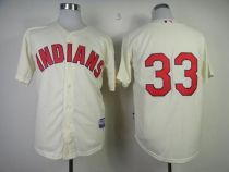 Cleveland Indians -33 Nick Swisher Cream Cool Base Stitched MLB Jersey