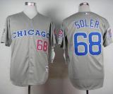 Chicago Cubs -68 Jorge Soler Grey 1990 Turn Back The Clock Stitched MLB Jersey
