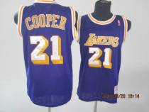 Los Angeles Lakers -21 Michael Cooper Stitched Purple Throwback NBA Jersey