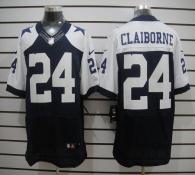 Nike Dallas Cowboys #24 Morris Claiborne Navy Blue Thanksgiving Throwback Men's Stitched NFL Elite J