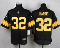 Nike Pittsburgh Steelers #32 Franco Harris Black Gold No Men's Stitched NFL Elite Jersey