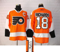 Autographed Philadelphia Flyers -18 Mike Richards Stitched Orange NHL Jersey