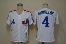 Mitchell And Ness Expos -4 Delino Deshields White Throwback Stitched MLB Jersey