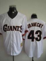Mitchell and Ness San Francisco Giants #43 Dave Dravecky Stitched White Throwback MLB Jersey
