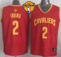 Cleveland Cavaliers -2 Kyrie Irving Red Crazy Light The Finals Patch Stitched NBA Jersey