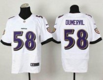 2013 Nike NFL Baltimore Ravens -58 Elvis Dumervil White Jerseys(Elite)