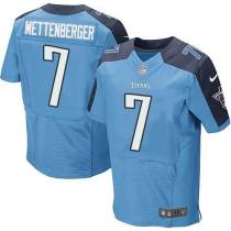 Nike Tennessee Titans -7 Zach Mettenberger Light Blue Team Color Stitched NFL Elite Jersey