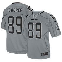 Nike Oakland Raiders #89 Amari Cooper Lights Out Grey Men's Stitched NFL Elite Jersey