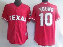 Texas Rangers #10 Michael Young Stitched Red MLB Jersey