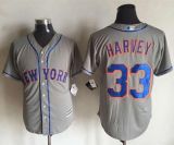 New York Mets -33 Matt Harvey New Grey Cool Base Stitched MLB Jersey