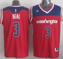 Revolution 30 Washington Wizards -3 Bradley Beal Red Stitched NBA Jersey