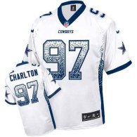 Nike Cowboys -97 Taco Charlton White Stitched NFL Elite Drift Fashion Jersey