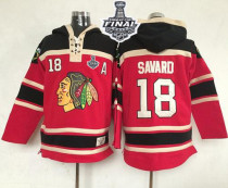 Chicago Blackhawks -18 Denis Savard Red Sawyer Hooded Sweatshirt 2015 Stanley Cup Stitched NHL Jerse