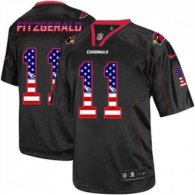 Nike Arizona Cardinals -11 Larry Fitzgerald Black NFL Elite USA Flag Fashion Jersey
