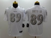 Nike Ravens -89 Steve Smith White NFL Limited Platinum Jersey