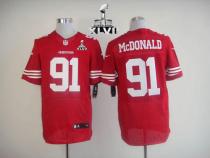Nike San Francisco 49ers #91 Ray McDonald Red Team Color Super Bowl XLVII Men‘s Stitched NFL Elite J
