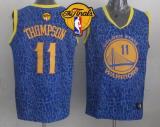 Golden State Warriors -11 Klay Thompson Blue Crazy Light The Finals Patch Stitched NBA Jersey