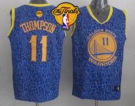 Golden State Warriors -11 Klay Thompson Blue Crazy Light The Finals Patch Stitched NBA Jersey