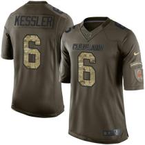 Nike Browns -6 Cody Kessler Green Stitched NFL Limited Salute to Service Jersey