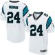 Nike Panthers -24 Josh Norman White Men's Stitched NFL Elite Jersey