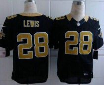 Nike New Orleans Saints -28 Keenan Lewis Black Team Color NFL Elite Jersey