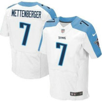 Nike Tennessee Titans -7 Zach Mettenberger White Stitched NFL Elite Jersey