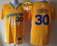 Golden State Warriors -30 Stephen Curry Gold Alternate The Finals Patch Stitched NBA Jersey