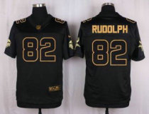 Nike Minnesota Vikings -82 Kyle Rudolph Black Stitched NFL Elite Pro Line Gold Collection Jersey