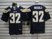 Nike San Diego Chargers #32 Eric Weddle Navy Blue Team Color With C Patch Men‘s Stitched NFL Elite J