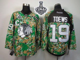 Chicago Blackhawks -19 Jonathan Toews Camo Veterans Day Practice 2015 Stanley Cup Stitched NHL Jerse