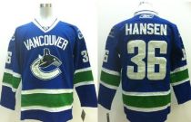 Vancouver Canucks -36 Jannik Hansen Blue Stitched NHL Jersey