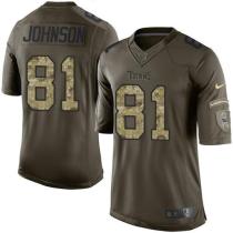 Nike Titans -81 Andre Johnson Green Stitched NFL Limited Salute to Service Jersey