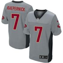 Nike San Francisco 49ers -7 Colin Kaepernick Grey Shadow Mens Stitched NFL Elite Jersey