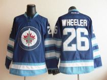 Winnipeg Jets -26 Black Wheeler Dark Blue 2011 Style Stitched NHL Jersey