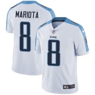 Nike Titans -8 Marcus Mariota White Stitched NFL Vapor Untouchable Limited Jersey