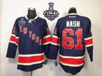 New York Rangers -61 Rick Nash Dark Blue Third With 2014 Stanley Cup Finals Stitched NHL Jersey