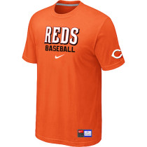 Cincinnati Reds Orange Nike Short Sleeve Practice T-Shirt