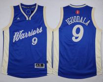 Golden State Warriors -9 Andre Iguodala Blue 2015-2016 Christmas Day Stitched NBA Jersey