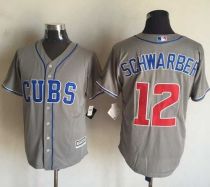 Chicago Cubs -12 Kyle Schwarber Grey New Cool Base Stitched MLB Jersey